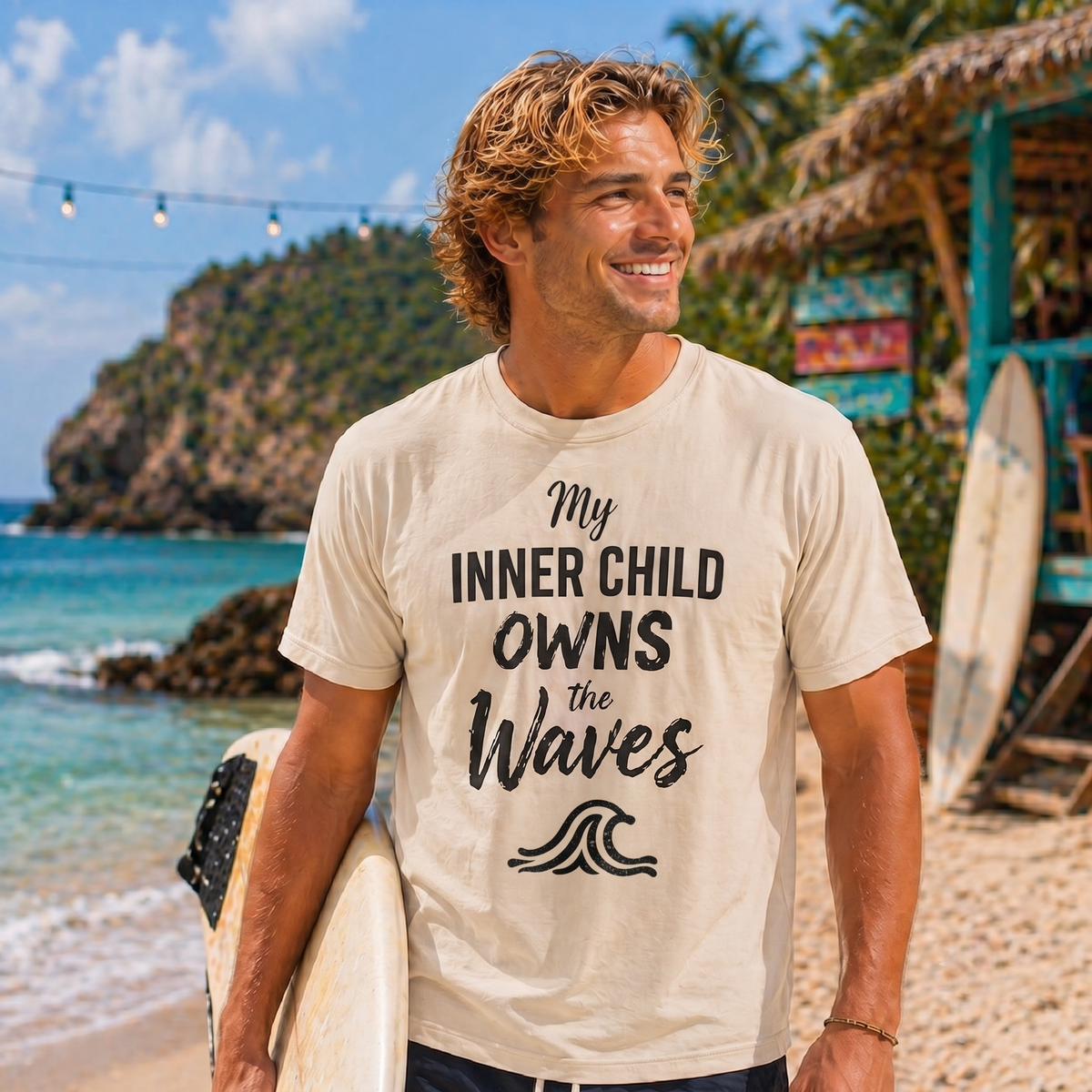My INNER CHILD OWNS the WAVES - Half Sleeve T-Shirt