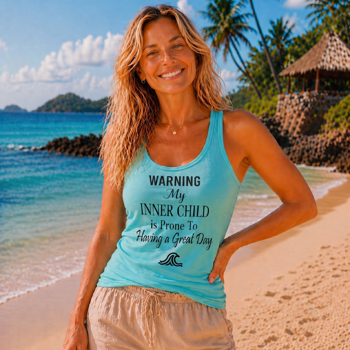 WARNING My INNER CHILD is Prone To Having a Great Day - Women's Tank Top