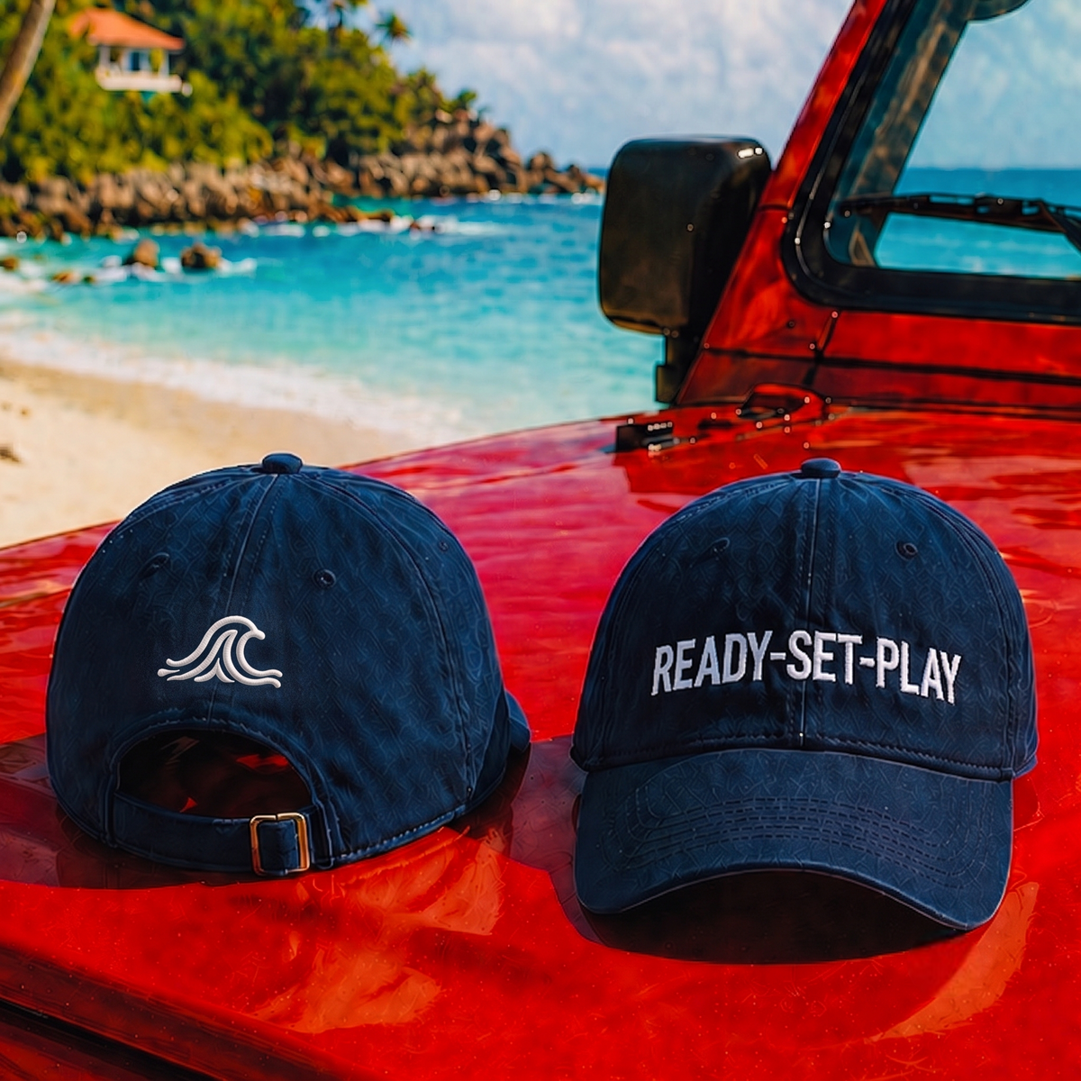 READY-SET-PLAY – Embroidered Baseball Hat