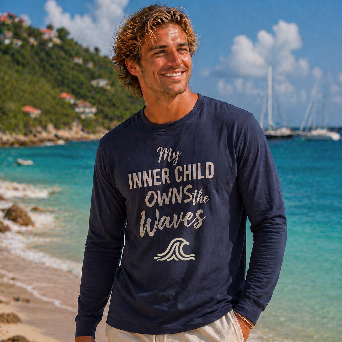 My INNER CHILD OWNS the Waves - Long sleeve tee