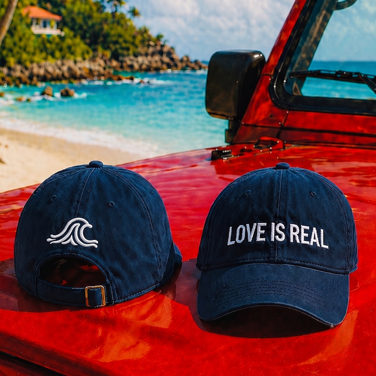 LOVE IS REAL – Embroidered Baseball Hat