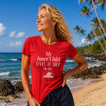 My Inner Child LOVES TO SHOP Online - Women’s Baby T-Shirt