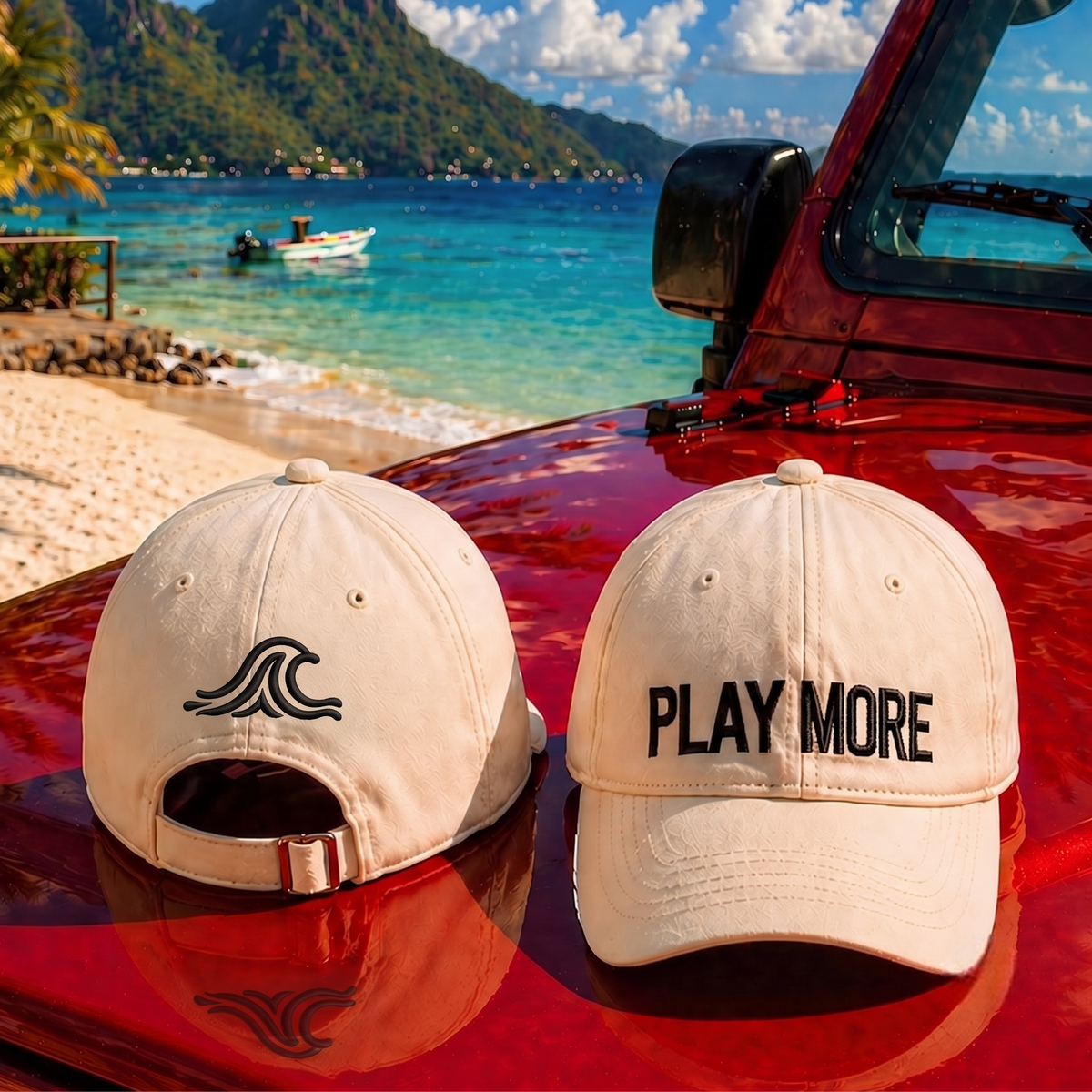 PLAY MORE – Embroidered Baseball Hat