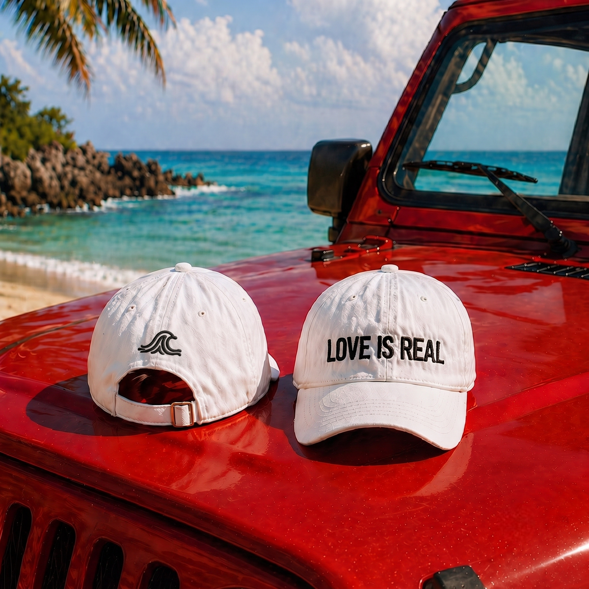 LOVE IS REAL – Embroidered Baseball Hat