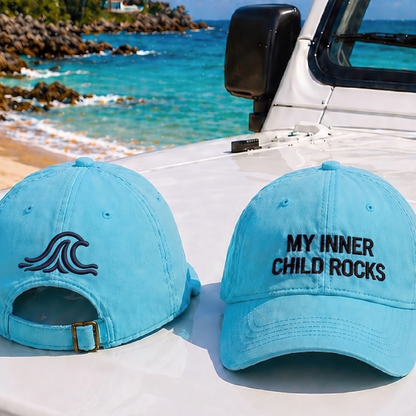MY INNER CHILD ROCKS – Embroidered Baseball Hat