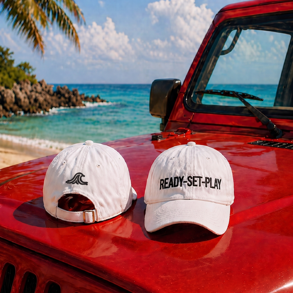 READY-SET-PLAY – Embroidered Baseball Hat
