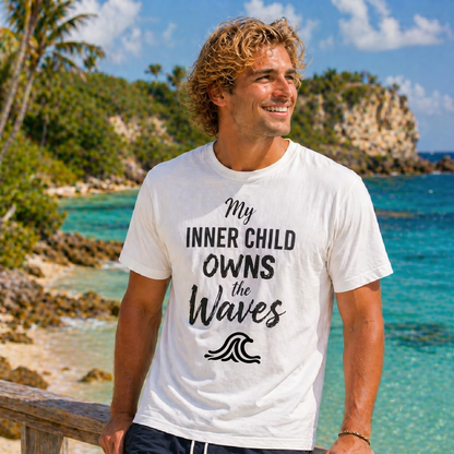 My INNER CHILD OWNS the WAVES - Half Sleeve T-Shirt
