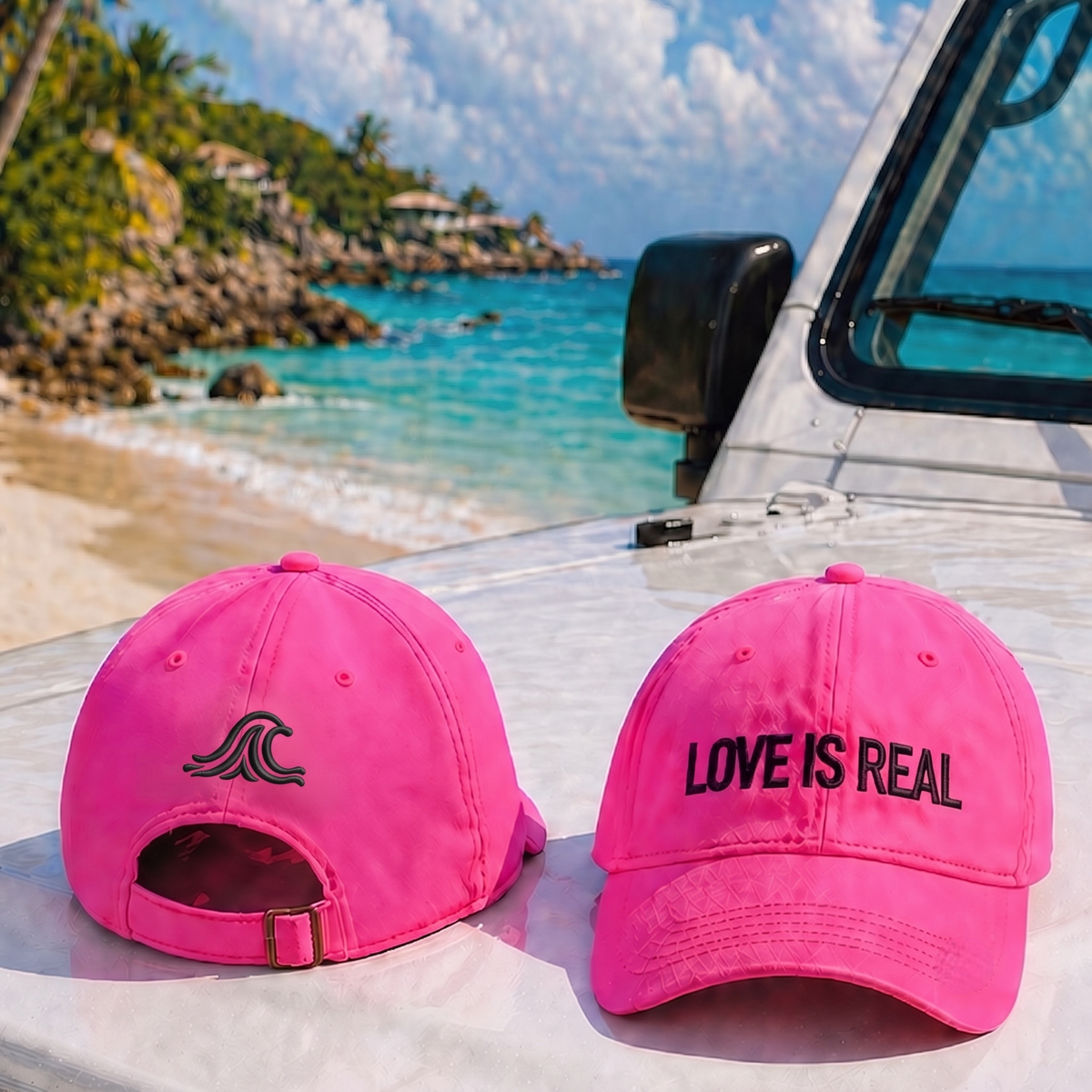 LOVE IS REAL – Embroidered Baseball Hat