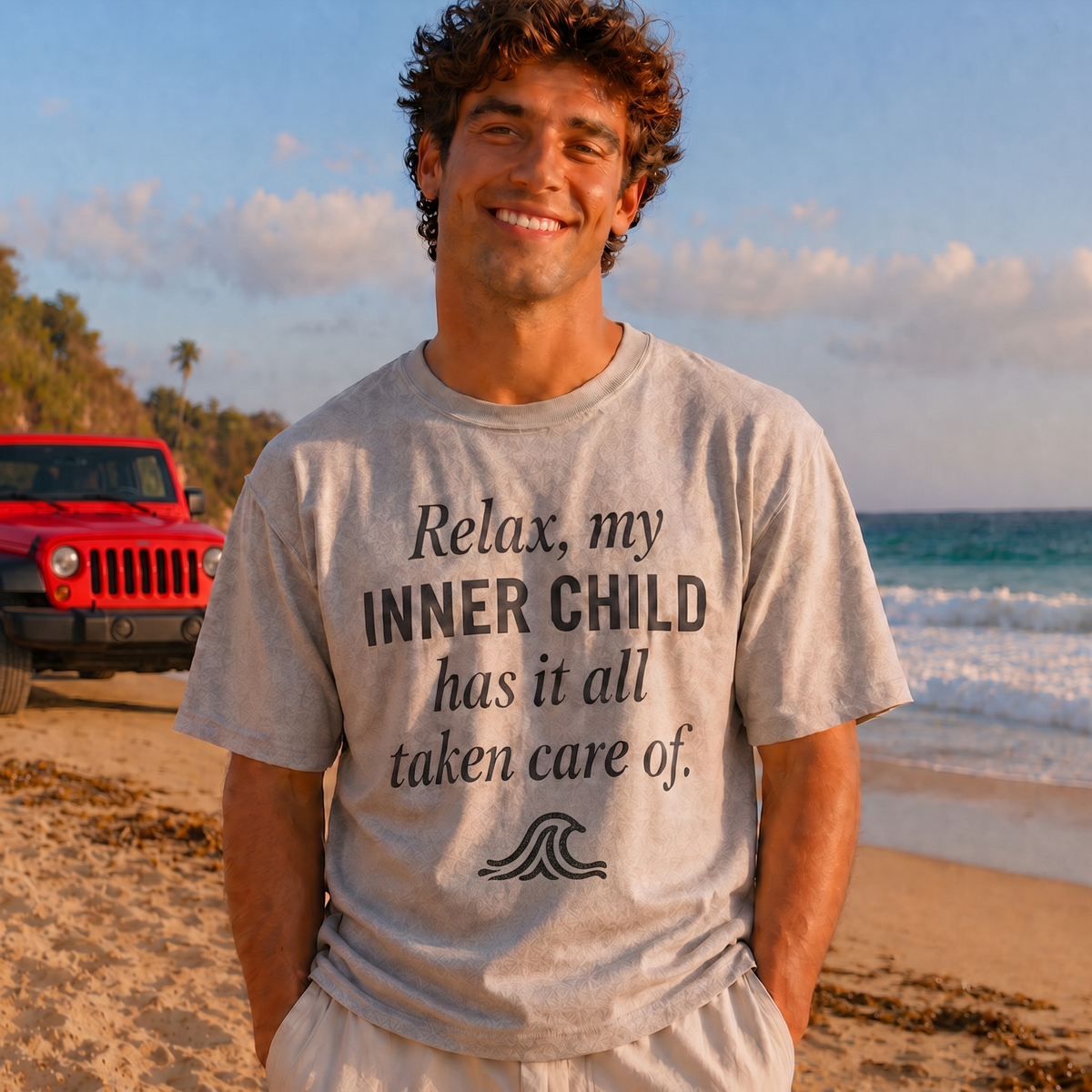 Relax, my INNER CHILD has it all taken care of - Half Sleeve T-Shirt