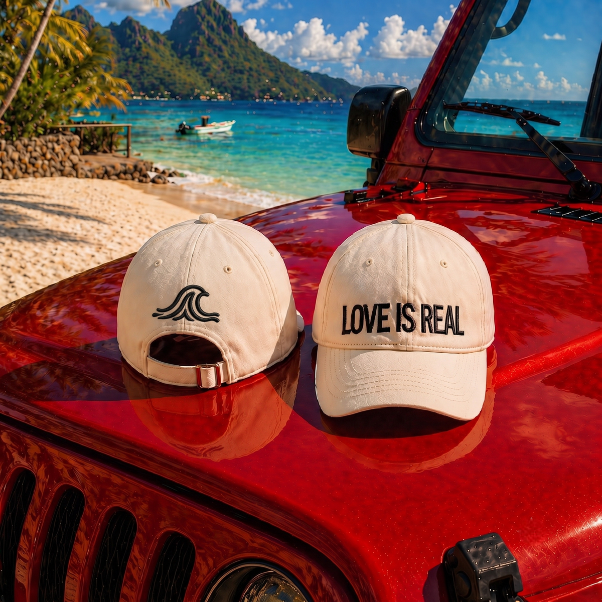 LOVE IS REAL – Embroidered Baseball Hat