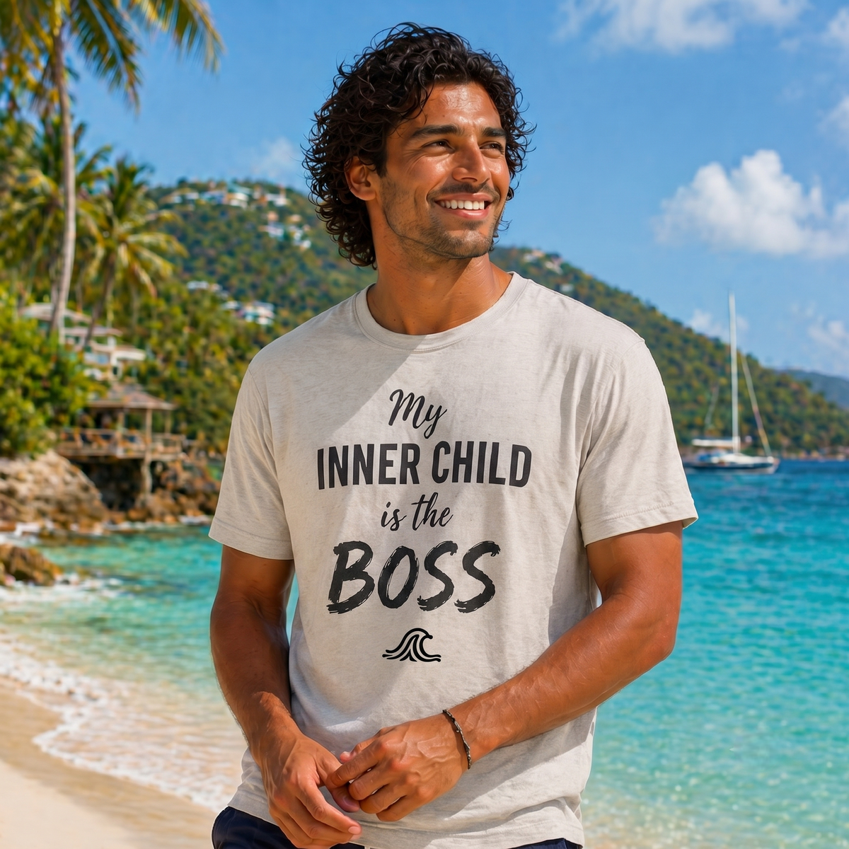 My Inner Child is the Boss - Half Sleeve T-Shirt