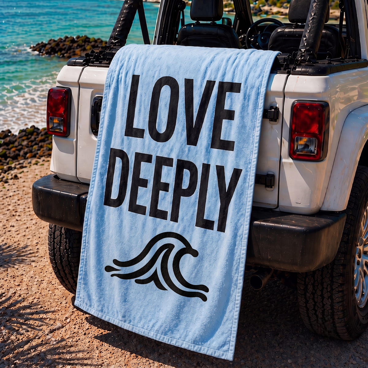 Love Deeply — Beach Towel